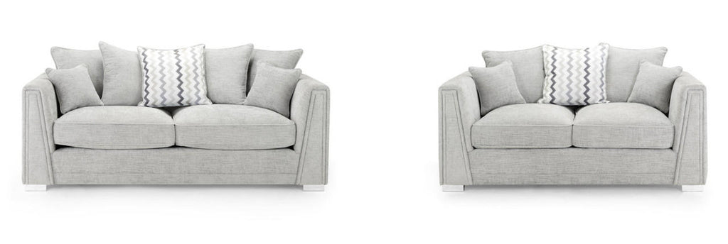 Cony Grey Scatterback Sofa Set - Available in 3, 2 & Armchair