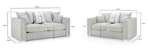 Cony Grey Scatterback Sofa Set - Available in 3, 2 & Armchair