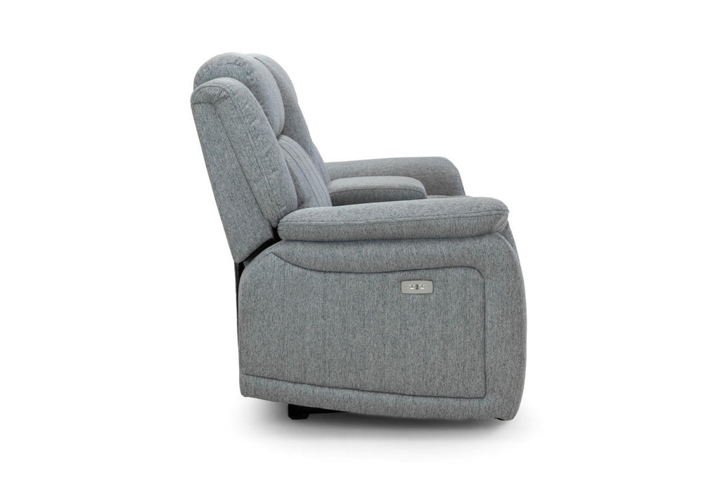 Linden Grey Sofa Set - Electirc Recliner With USB & Charging Ports - Available in 3, 2 & Armchair