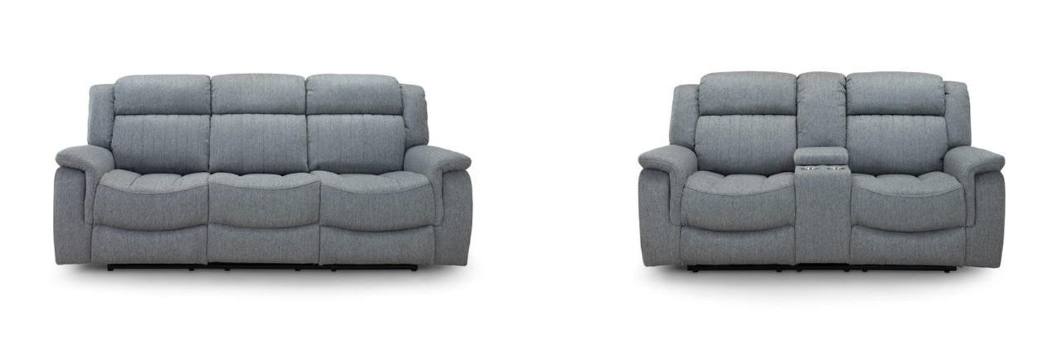 Linden Grey Sofa Set - Electirc Recliner With USB & Charging Ports - Available in 3, 2 & Armchair