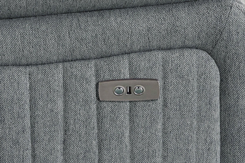 Linden Grey Sofa Set - Electirc Recliner With USB & Charging Ports - Available in 3, 2 & Armchair