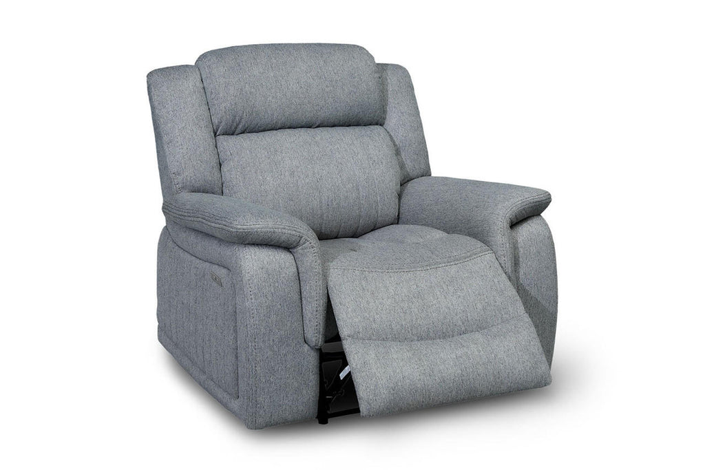 Linden Grey Sofa Set - Electirc Recliner With USB & Charging Ports - Available in 3, 2 & Armchair