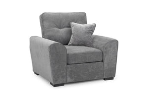 Maxwell Sofa Set - Grey Plush - Available in 3, 2 & Armchair