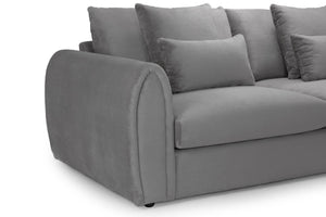 Mirabel Corner Sofa - Grey or Mocha Plush - Available in Left or Right Hand Facing