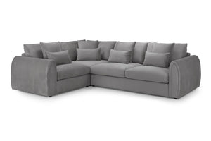 Mirabel Corner Sofa - Grey or Mocha Plush - Available in Left or Right Hand Facing