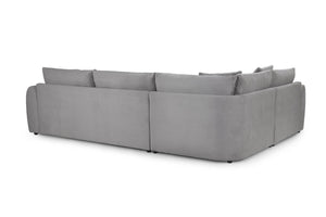 Mirabel Corner Sofa - Grey or Mocha Plush - Available in Left or Right Hand Facing