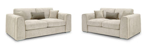 Naples Sofa - Grey or Beige or Mocha Plush - Available Corner, 3,2 & Armchair