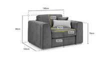 Load image into Gallery viewer, Naples Sofa - Grey or Beige or Mocha Plush - Available Corner, 3,2 &amp; Armchair
