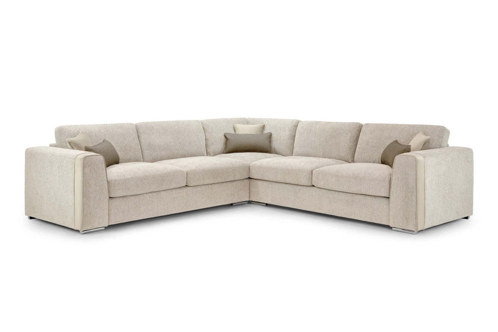 Naples Sofa - Grey or Beige or Mocha Plush - Available Corner, 3,2 & Armchair