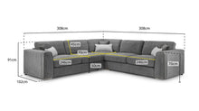 Load image into Gallery viewer, Naples Sofa - Grey or Beige or Mocha Plush - Available Corner, 3,2 &amp; Armchair
