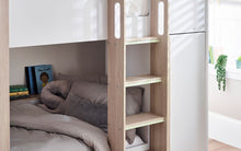 Load image into Gallery viewer, Kids Horizon Bunk Bed - Pale Wood And White - Optional Mattress
