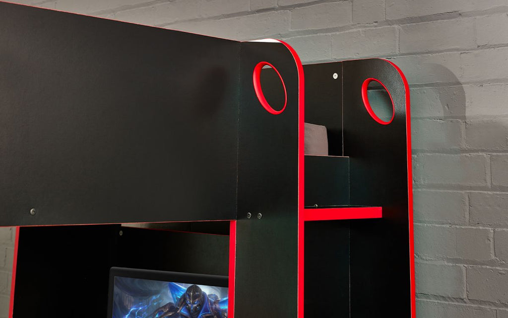 FB Gaming Bunk - Available in White or Black/Red