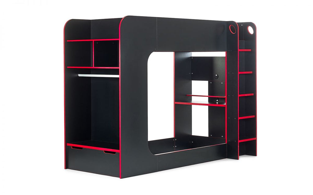 FB Gaming Bunk - Available in White or Black/Red