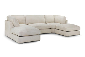 Inga Fullback Large Corner Sofa - Available Grey Or Biege - 330x200x200cm