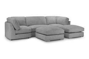 Inga Fullback Large Corner Sofa - Available Grey Or Biege - 330x200x200cm