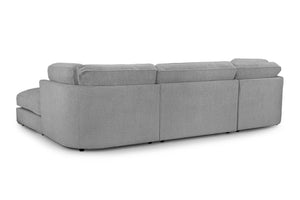 Inga Fullback Large Corner Sofa - Available Grey Or Biege - 330x200x200cm