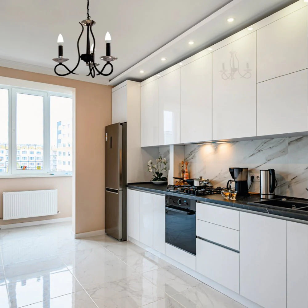 Pictor Candle Vintage Rustic Black French Chandelier Ceiling Light - Available in 3, 5 & 8 Candles