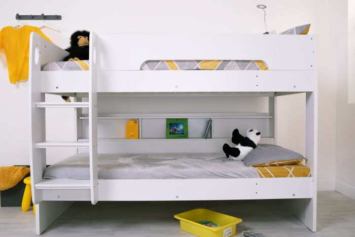 Interstellar Bunk Bed With Shelving - Available in White
