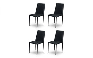 Piero Rectangle Glass Dining Table (120x80cm) With Gold Discs & Black Legs - Available Chair Options