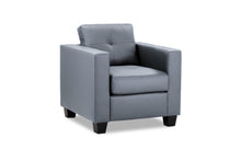Load image into Gallery viewer, Jerry Sofa - Available in 3+2 or Armchair- Colour Options Leather Faux Black, Grey or Grey Fabric

