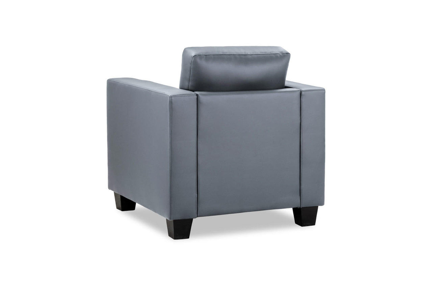 Jerry Sofa - Available in 3+2 or Armchair- Colour Options Leather Faux Black, Grey or Grey Fabric