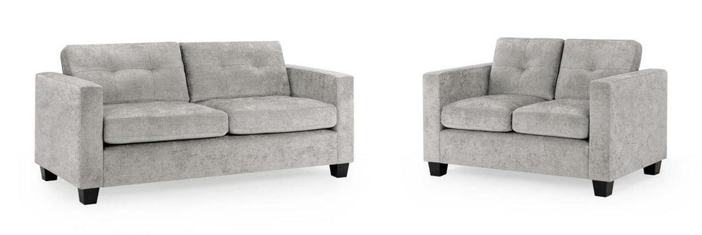 Jerry Sofa - Available in 3+2 or Armchair- Colour Options Leather Faux Black, Grey or Grey Fabric
