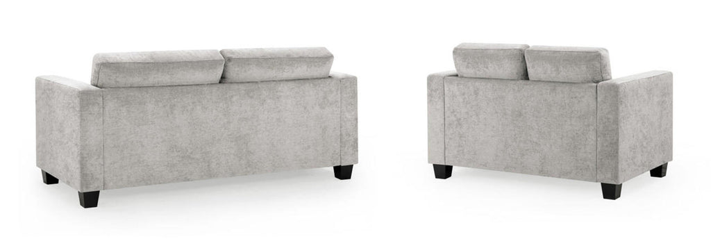 Jerry Sofa - Available in 3+2 or Armchair- Colour Options Leather Faux Black, Grey or Grey Fabric