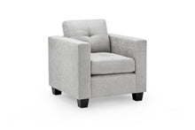 Load image into Gallery viewer, Jerry Sofa - Available in 3+2 or Armchair- Colour Options Leather Faux Black, Grey or Grey Fabric

