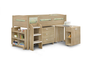 Kids Kimbo Cabin Bed - Available in Sonoma Oak or Pink - Mattress Option