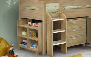 Kids Kimbo Cabin Bed - Available in Sonoma Oak or Pink - Mattress Option