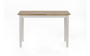 Linwood Small Dining Table (114cm x 68cm) - Oak Top & White Legs - Bench & Chair Option Available