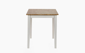 Linwood Small Dining Table (114cm x 68cm) - Oak Top & White Legs - Bench & Chair Option Available