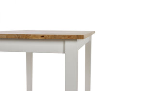 Linwood Small Dining Table (114cm x 68cm) - Oak Top & White Legs - Bench & Chair Option Available