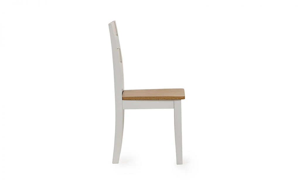 Linwood Small Dining Table (114cm x 68cm) - Oak Top & White Legs - Bench & Chair Option Available