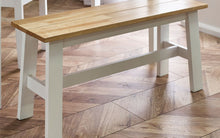 Load image into Gallery viewer, Linwood Small Dining Table (114cm x 68cm) - Oak Top &amp; White Legs - Bench &amp; Chair Option Available
