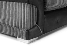 Load image into Gallery viewer, Logan Sofa - Black &amp; Grey - Available in a Large Corner, 3+2 Set, Armchair &amp; Swivel Chair
