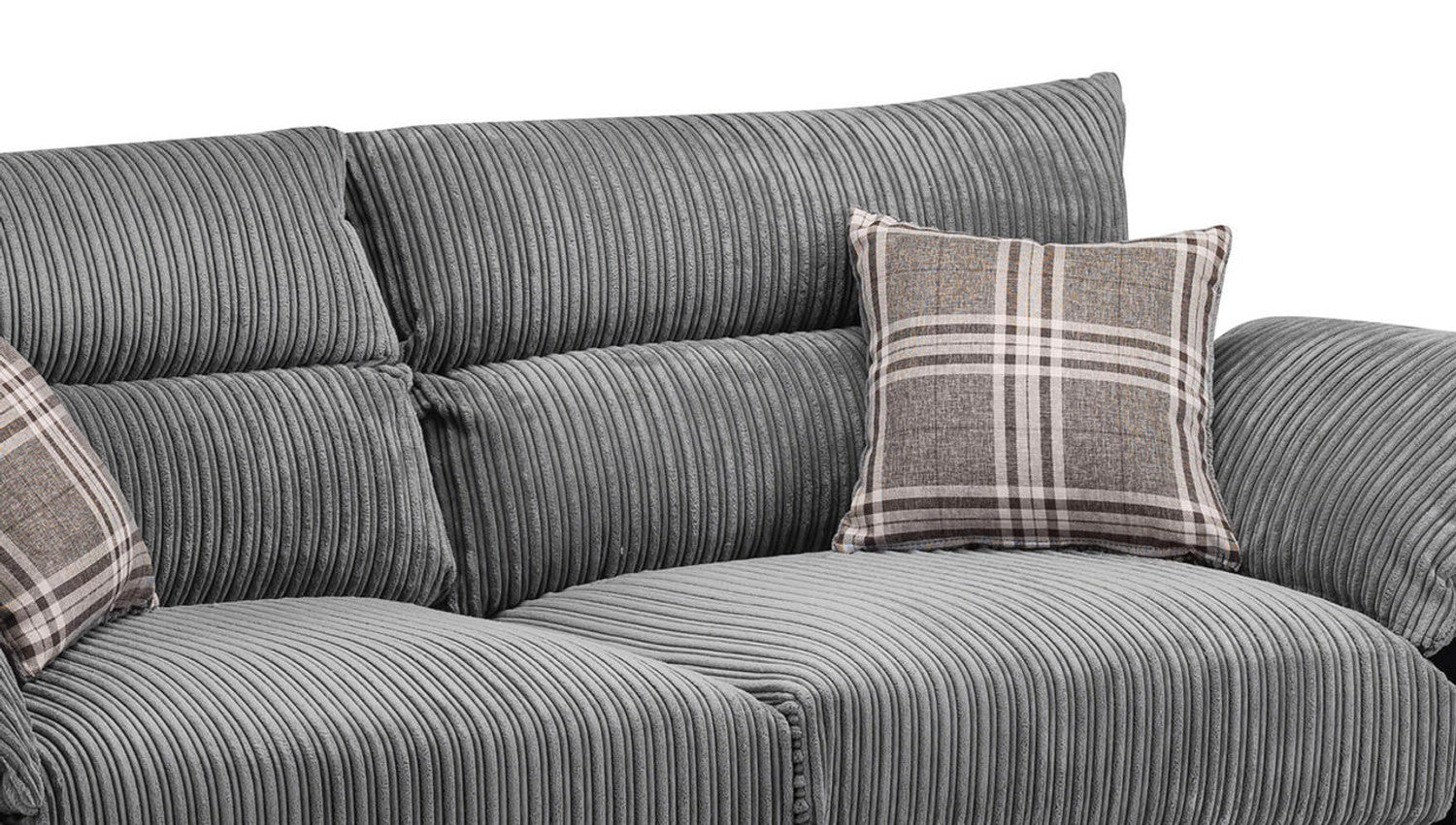 Logan Sofa - Black & Grey - Available in a Large Corner, 3+2 Set, Armchair & Swivel Chair