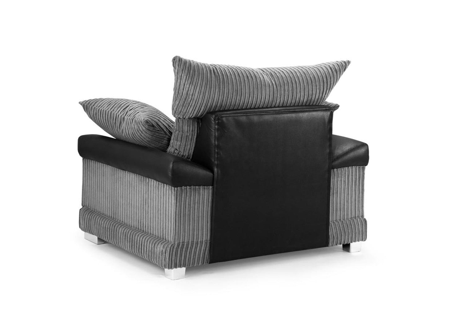 Logan Sofa - Black & Grey - Available in a Large Corner, 3+2 Set, Armchair & Swivel Chair