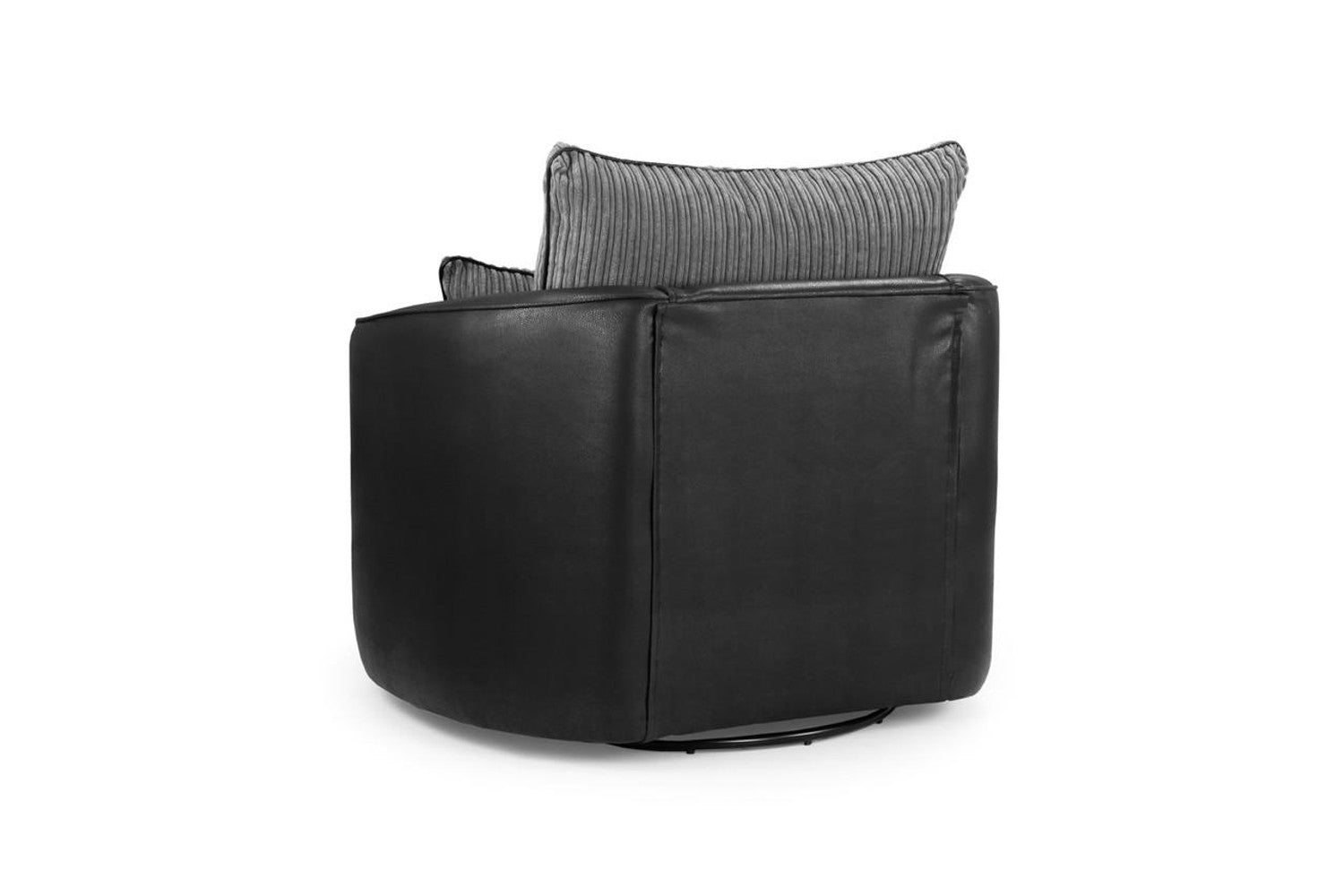 Logan Sofa - Black & Grey - Available in a Large Corner, 3+2 Set, Armchair & Swivel Chair