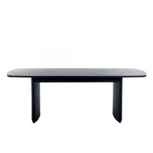 Load image into Gallery viewer, Louis Black Fluted Extending Dining Table - 80cm D x 220cm W x 75cm H
