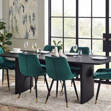 Load image into Gallery viewer, Louis Black Fluted Extending Dining Table - 80cm D x 220cm W x 75cm H
