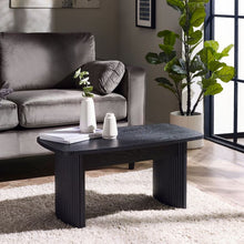 Load image into Gallery viewer, Louis Black Fluted Coffee Table - 50cm D x 90cm W x 40cm H
