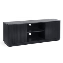 Load image into Gallery viewer, Louis Black Fluted Media Unit - 40cm D x 140cm W x 53cm H
