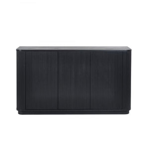 Louis Black Fluted SideBoard - 142Wcm x 40Dcm x 80Hcm