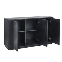 Load image into Gallery viewer, Louis Black Fluted SideBoard - 142Wcm x 40Dcm x 80Hcm
