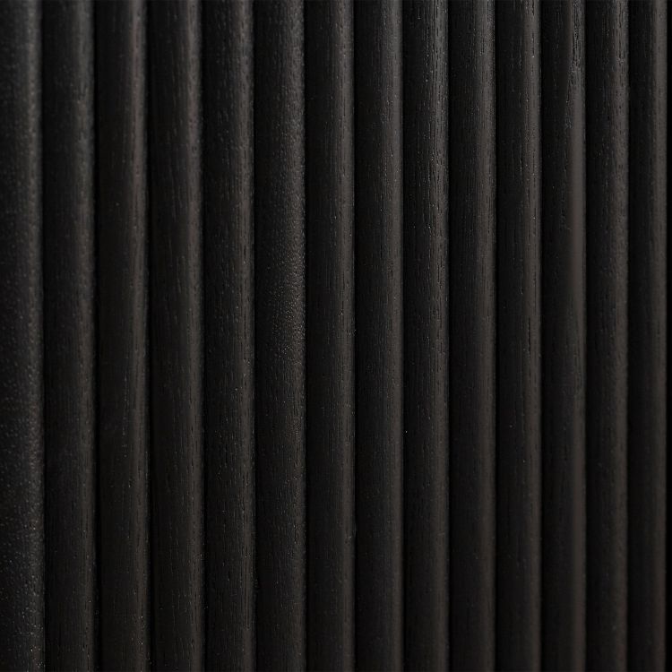 Louis Black Fluted SideBoard - 142Wcm x 40Dcm x 80Hcm