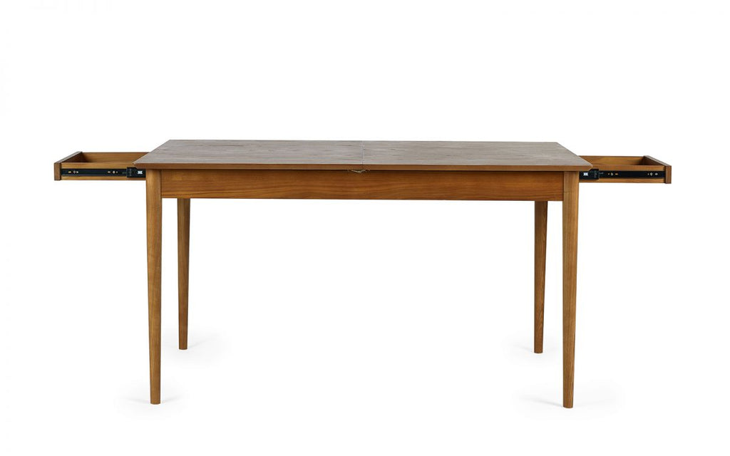 Lowry Extending Dining Table with 2 Drawers - Cherry Ash Finish - Matching Chair Option