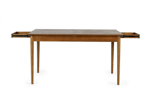 Lowry Extending Dining Table with 2 Drawers - Cherry Ash Finish - Matching Chair Option