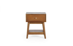 Lowry 1 Drawer Side/Bedside Table - Cherry Ash Finish