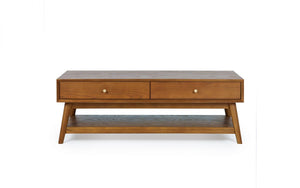 Lowry 2 Drawer Coffee Table - Cherry Ash Finish